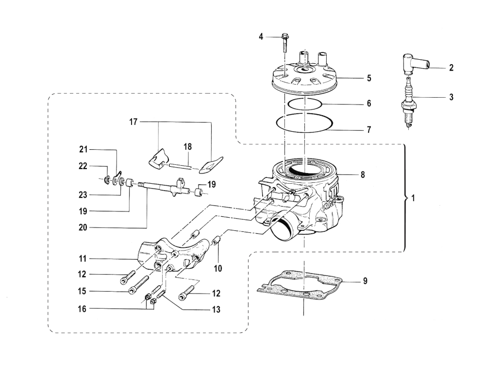 2T 250 EN/MX DE 2009 A 2014 - MOTOR - CILINDRO